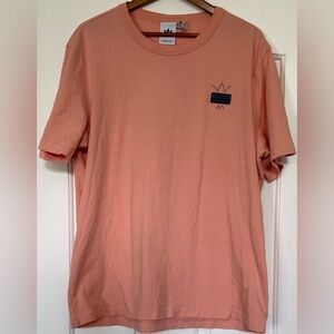 Adidas Originals Trefoil Crown Tee - Coral Pink XL - Pre-Owned